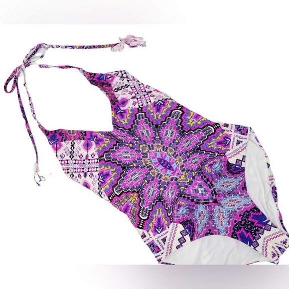 Red Carter One Piece Swimsuit - Picture 4 of 10